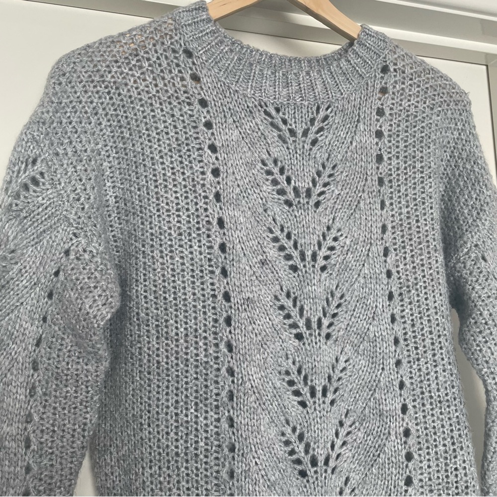 ❌SOLD❌ Dotti Grey Knit Jumper -Soft knit -Crochet look - Picture 2 of 5